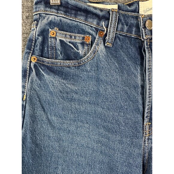 Universal Thread Womens Mid Rise Baggy Jeans Size 4 Cuffed Button Fly - Picture 7 of 8